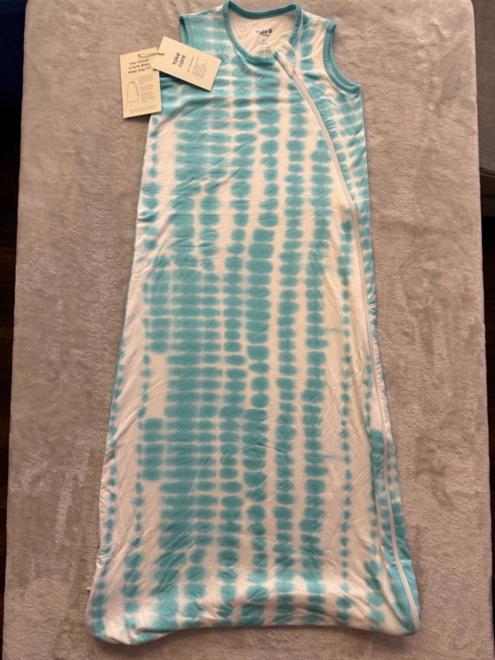 Kyte Baby Sleep Sack 0.5 TOG Large Bamboo Tie Dye Blue NWT